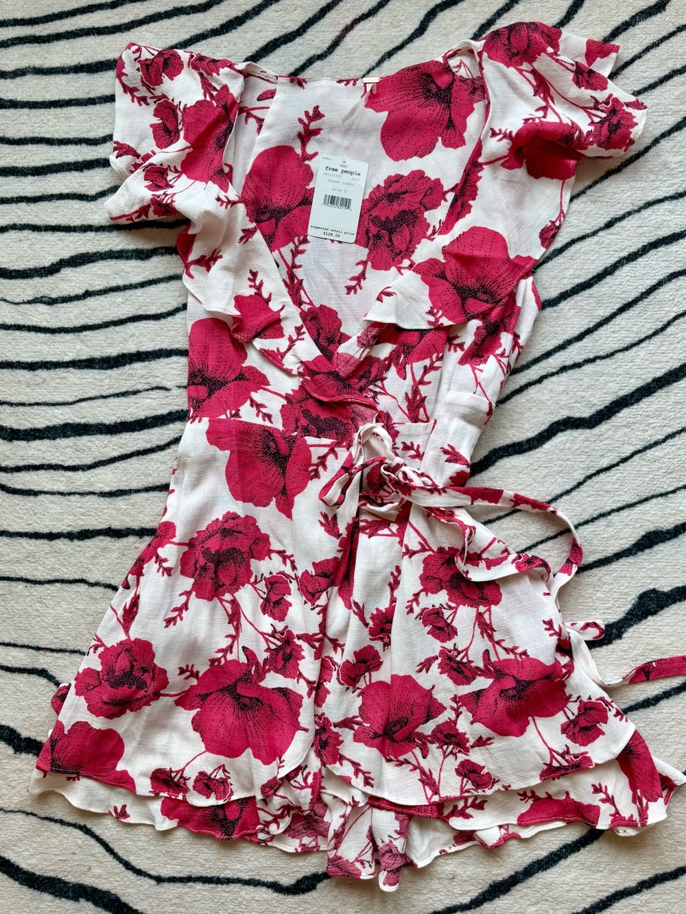 Free People French Quarter Mini Wrap Dress S